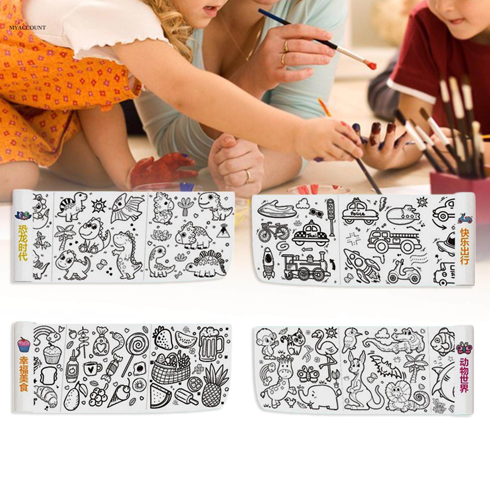 Colouring Drawing Roll Stickers - 120 Inches by Ifsha Mart - Online Shopping in Pakistan